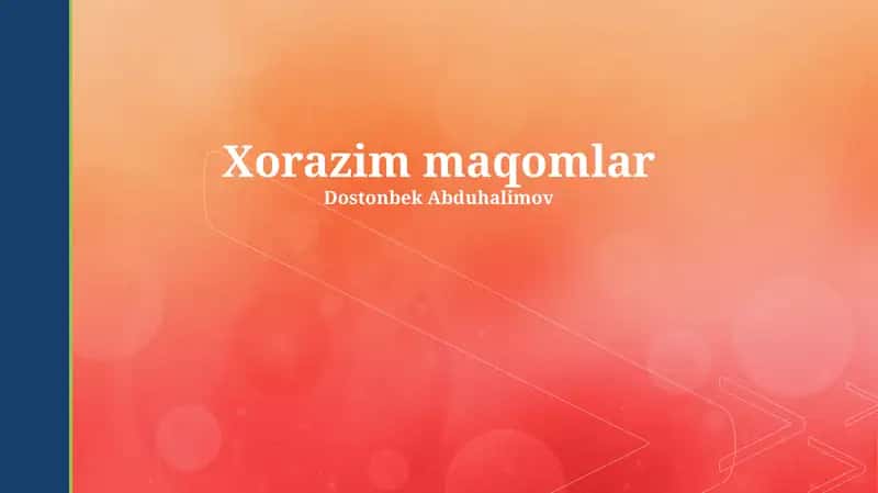 Xorazim maqomlar