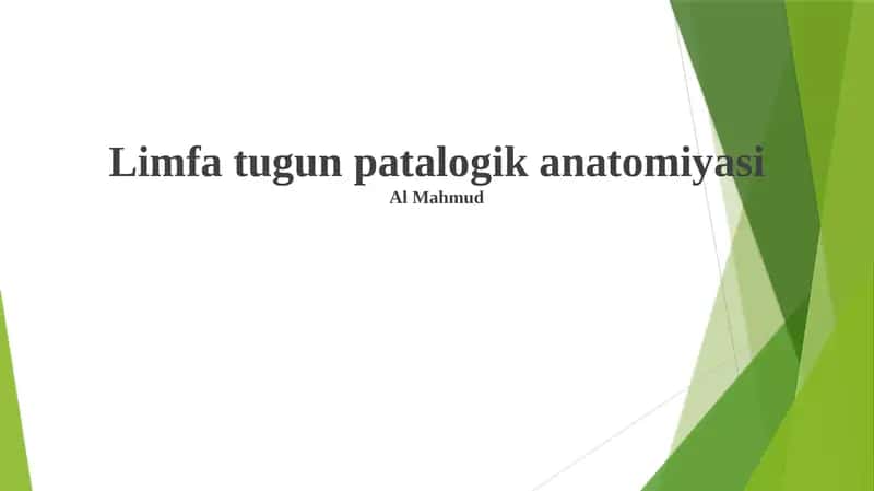 Limfa tug'un patalogik anatomiyasi