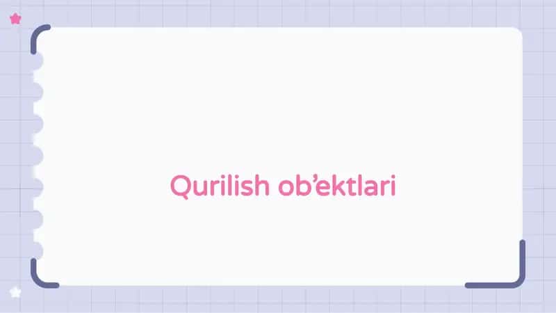 Qurilishob’ektlari