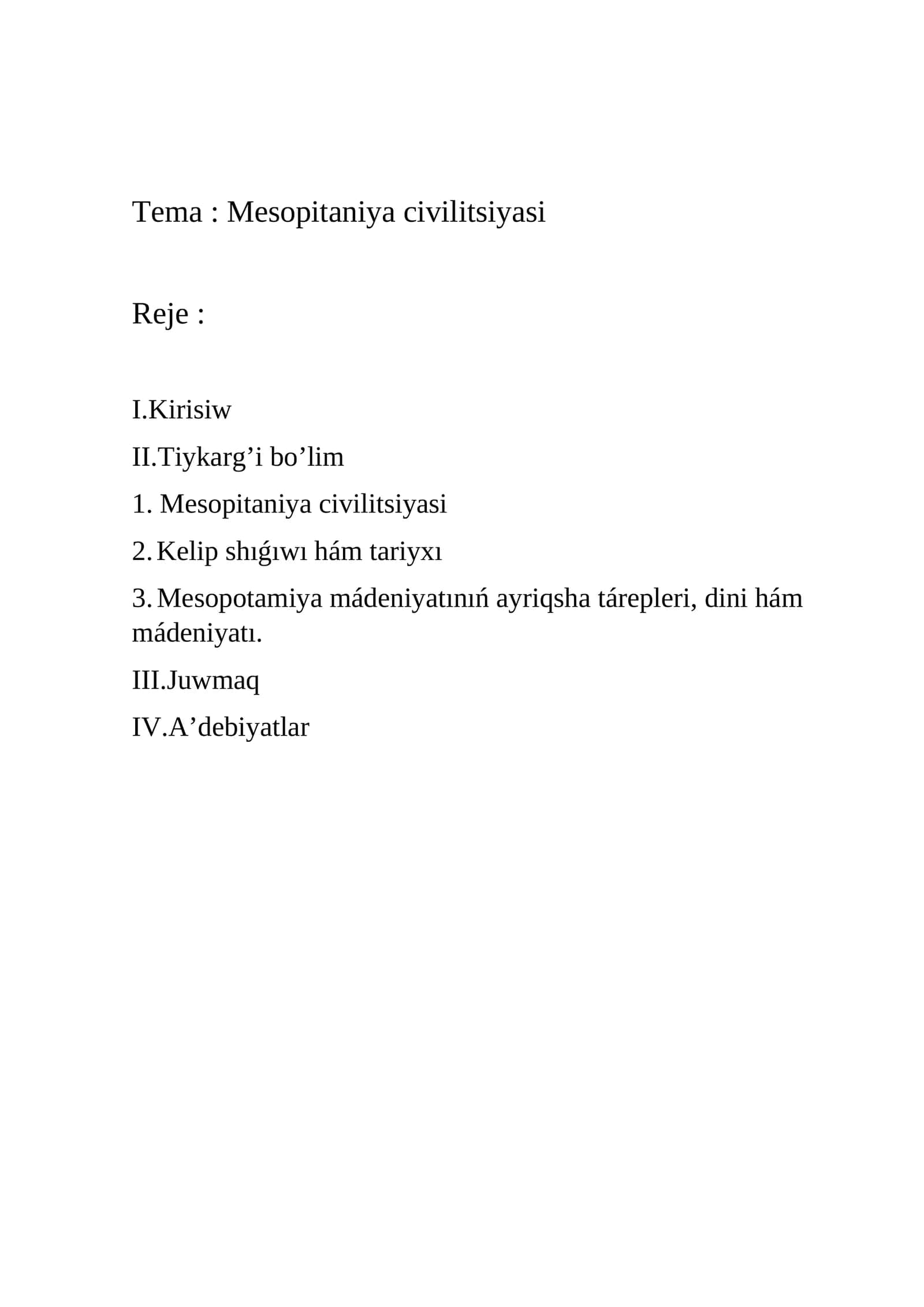 Mesopitaniya civilitsiyasi