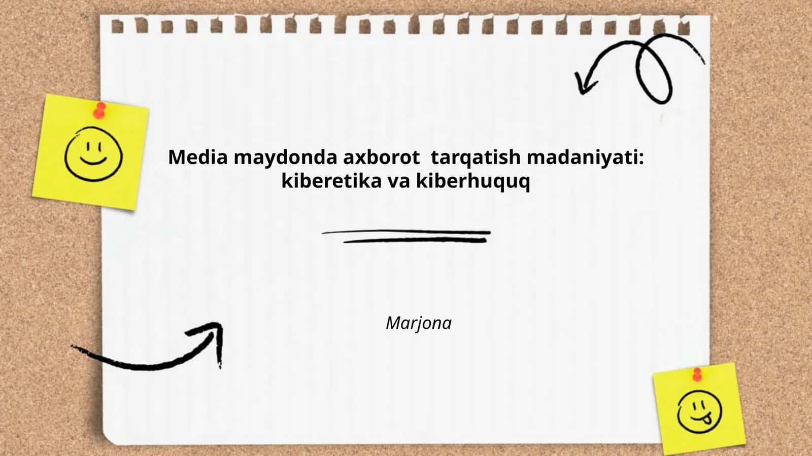 Media maydonda axborot tarqatish madaniyati: kiberetika va kiberhuquq