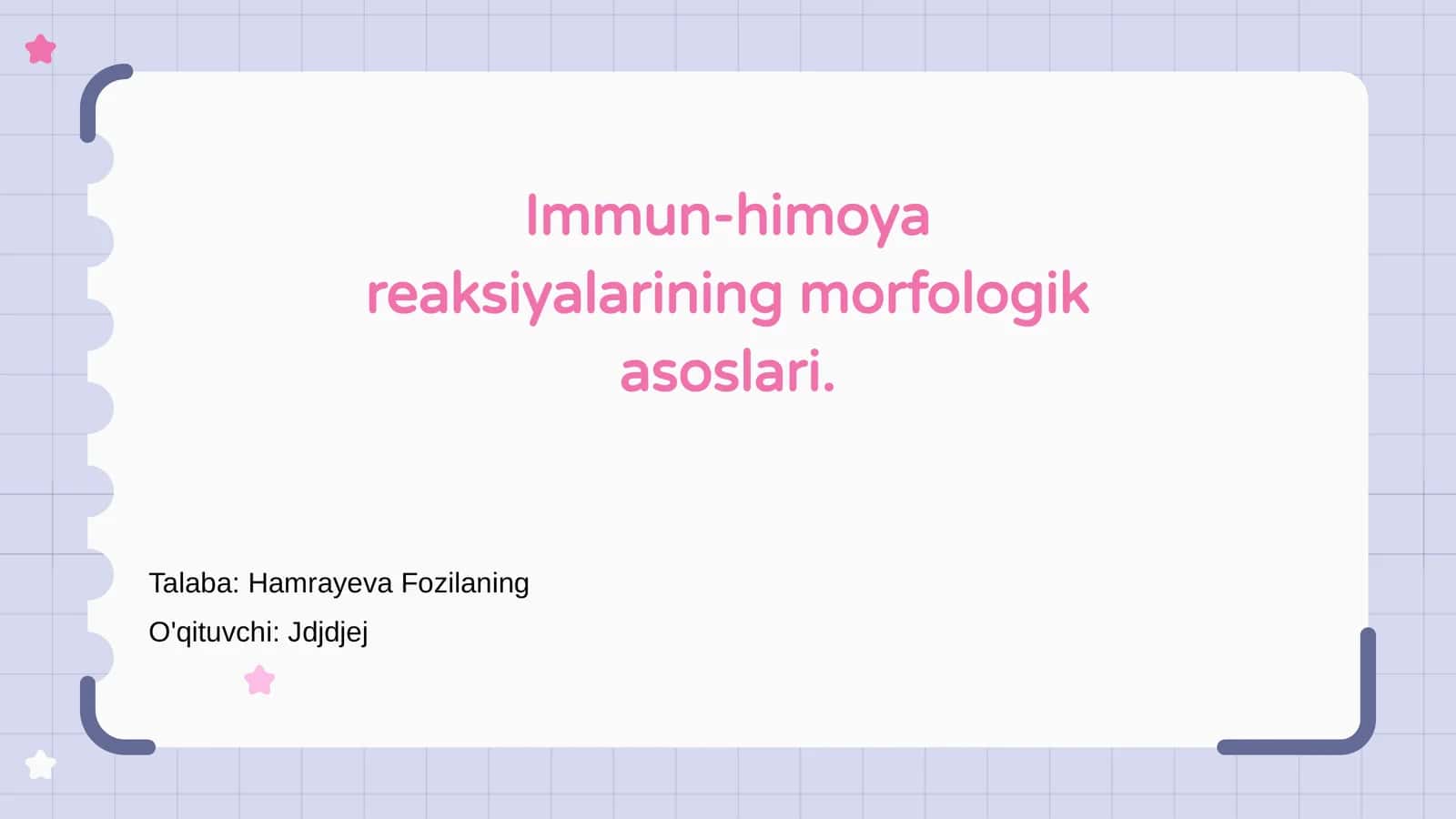 Immun-himoya reaksiyalarining morfologik asoslari