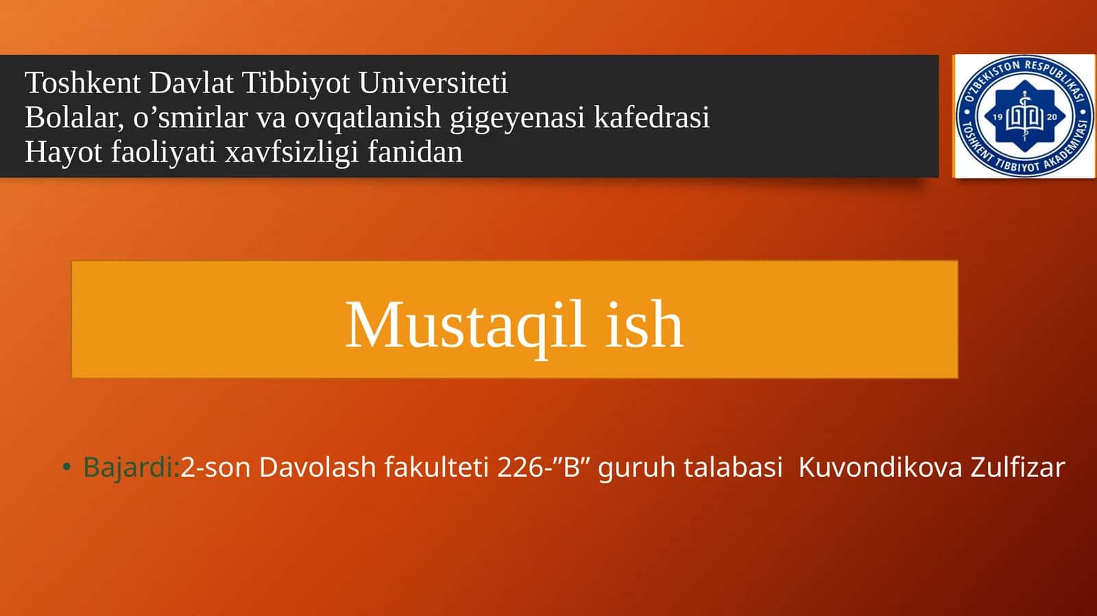 Oziq-ovqat mahsulotlariga (sut va go'sht) sanitari-bakteriologik bahov va tahlil