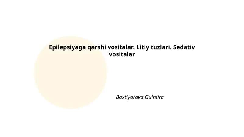Epilepsiyaga qarshi vositalar
