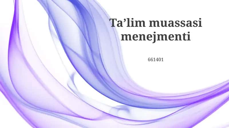 Taʼlim muassasi menejmenti