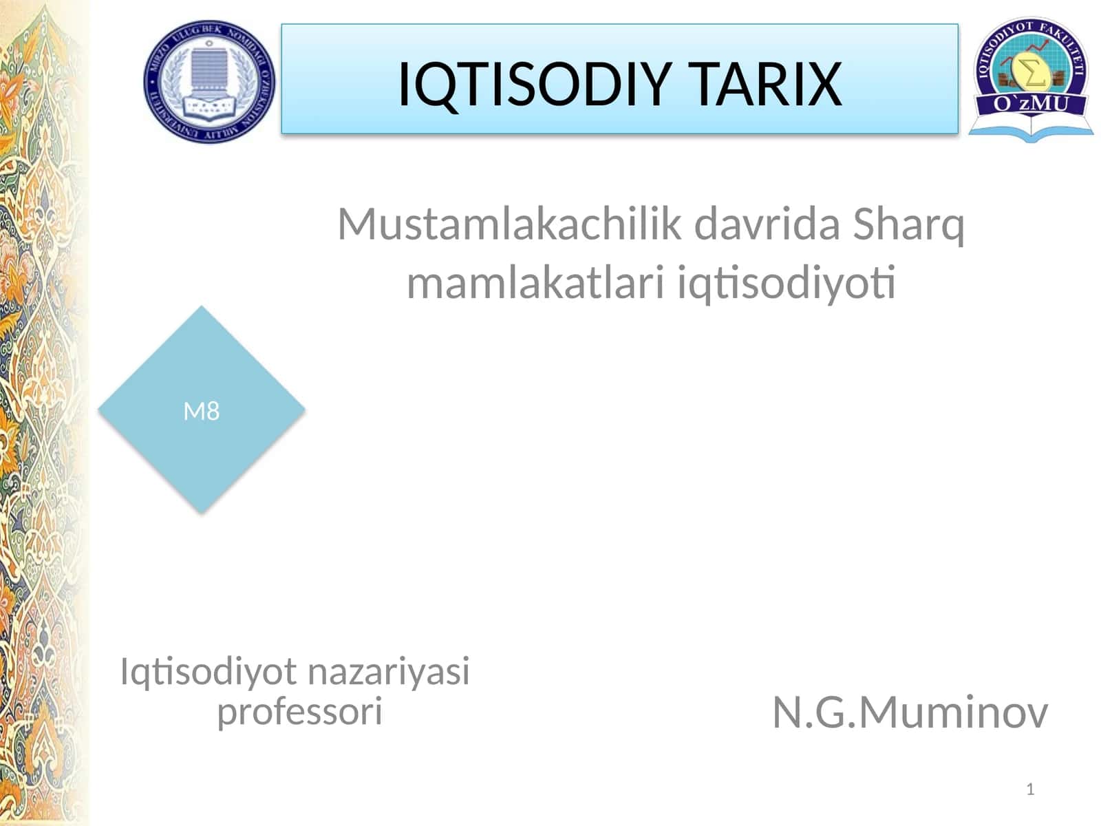 Mustamlakachilik davrida Sharq mamlakatlari iqtisodiyoti