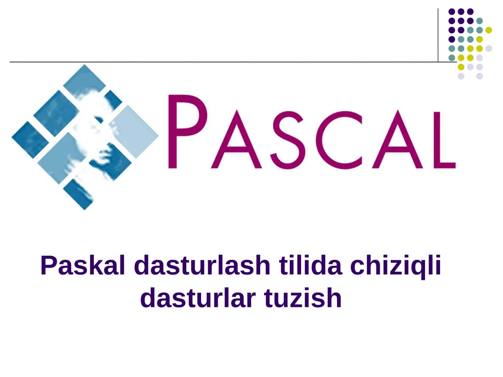 Paskaldasturlashtilidachiziqlidasturlartuzish