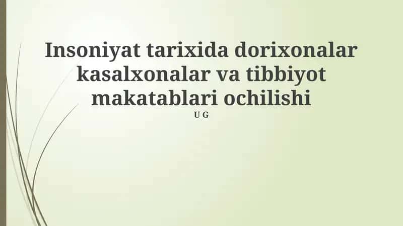 Tibbiyot ta'limi va fanining taraqqiyoti