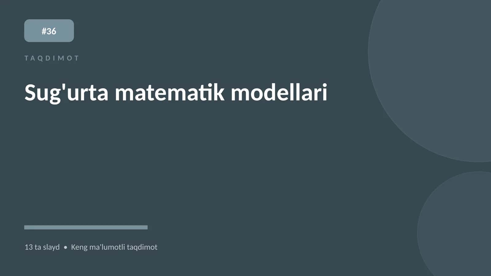 Sug'urta matematik modellari