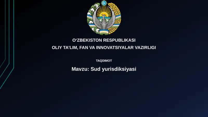 Suv yurisdiksiyasining asoslari