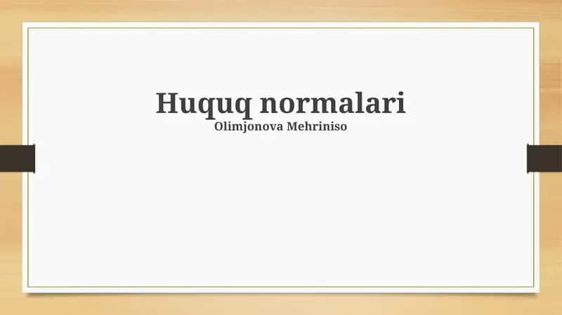Huquq normalari