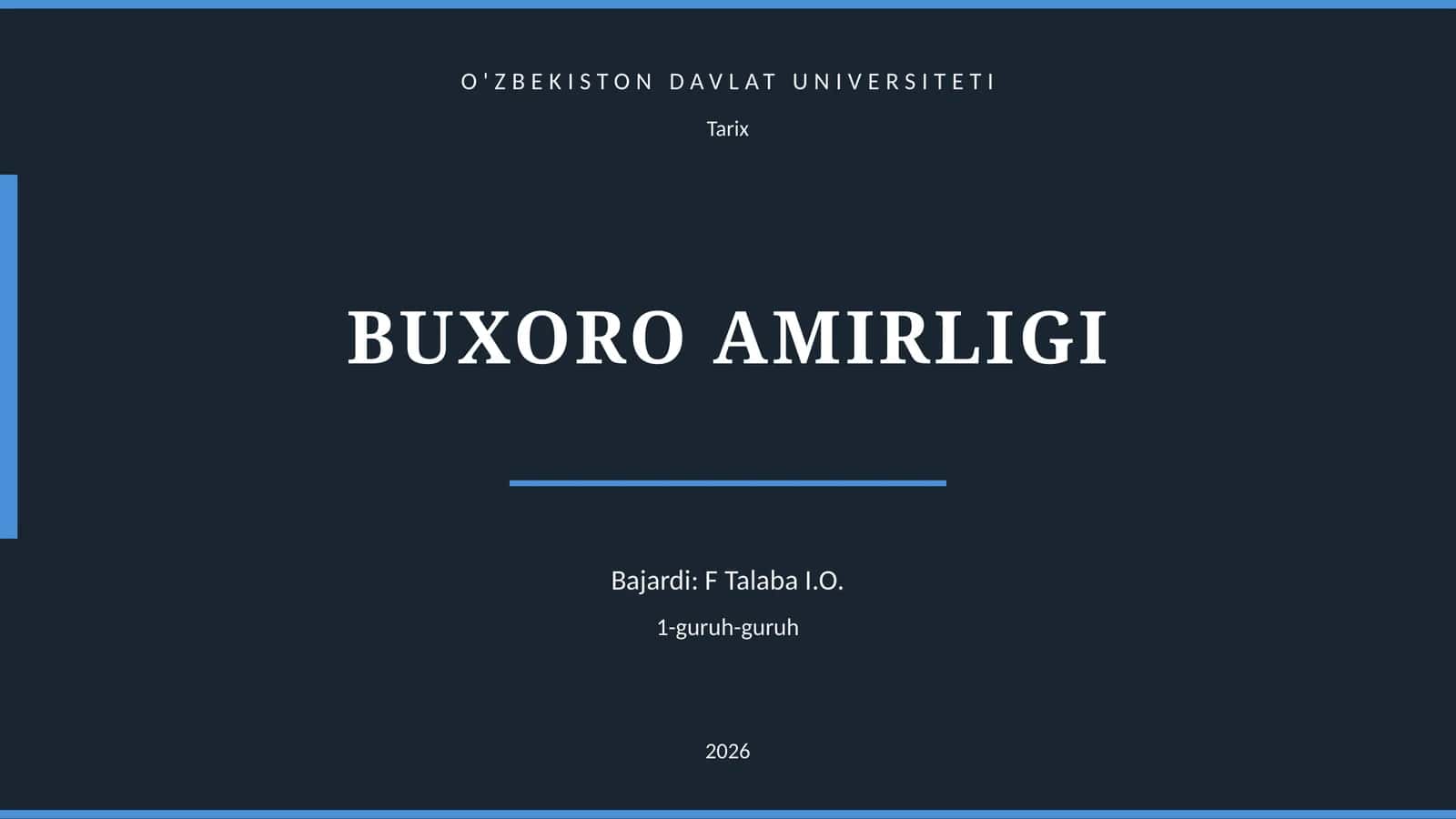 BUXORO AMIRLIGI
