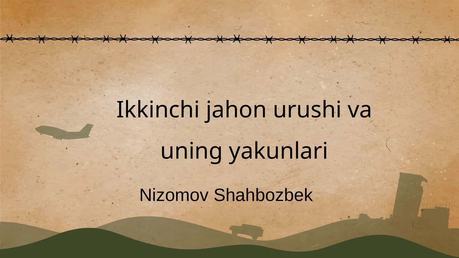 Ikkinchi jahon urushi va uning yakuni
