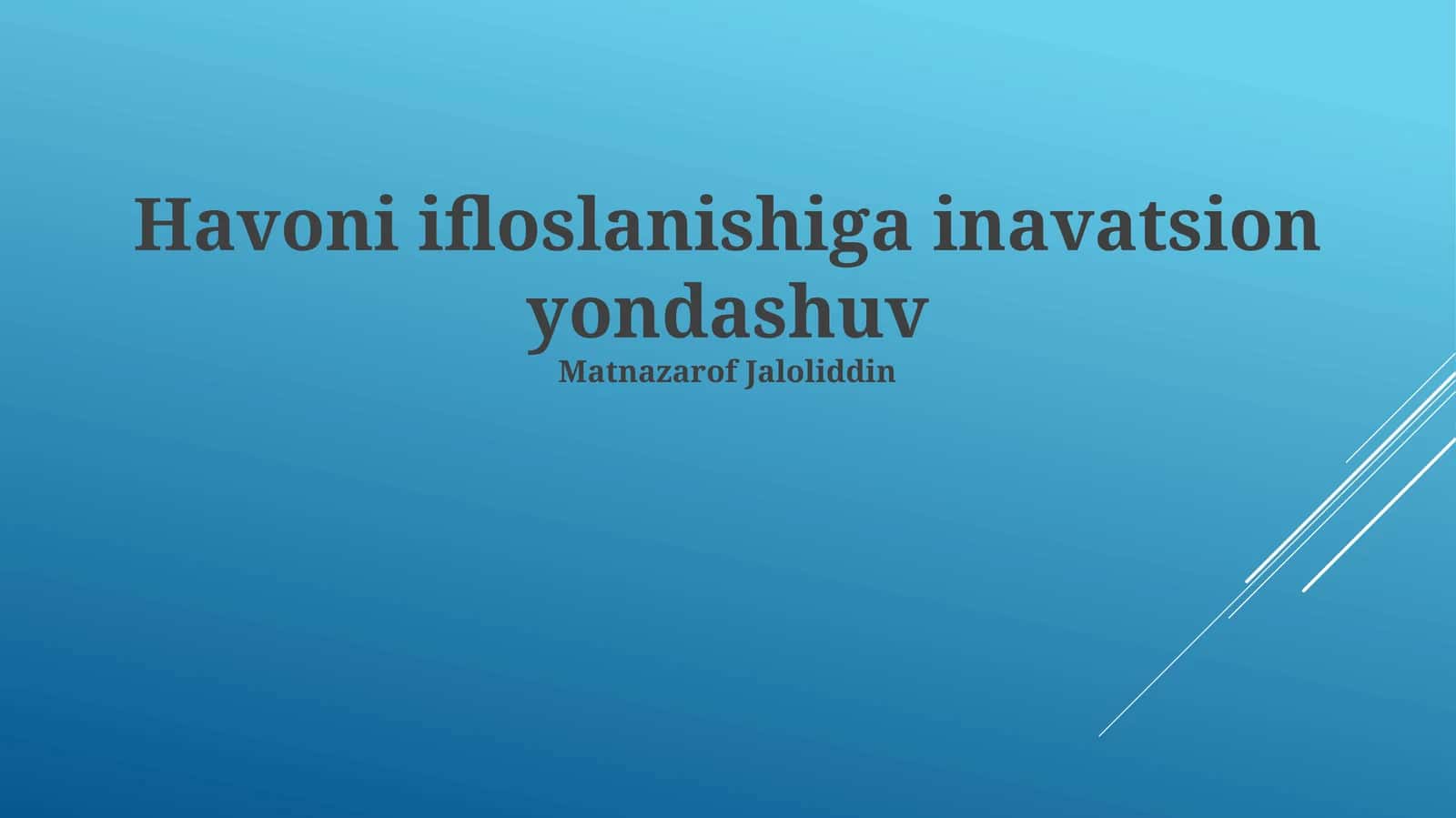 Bioremediatsiya texnologiyalari
