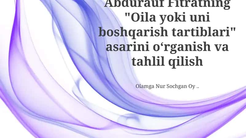 Oila yoki uni boshqarish tartiblari