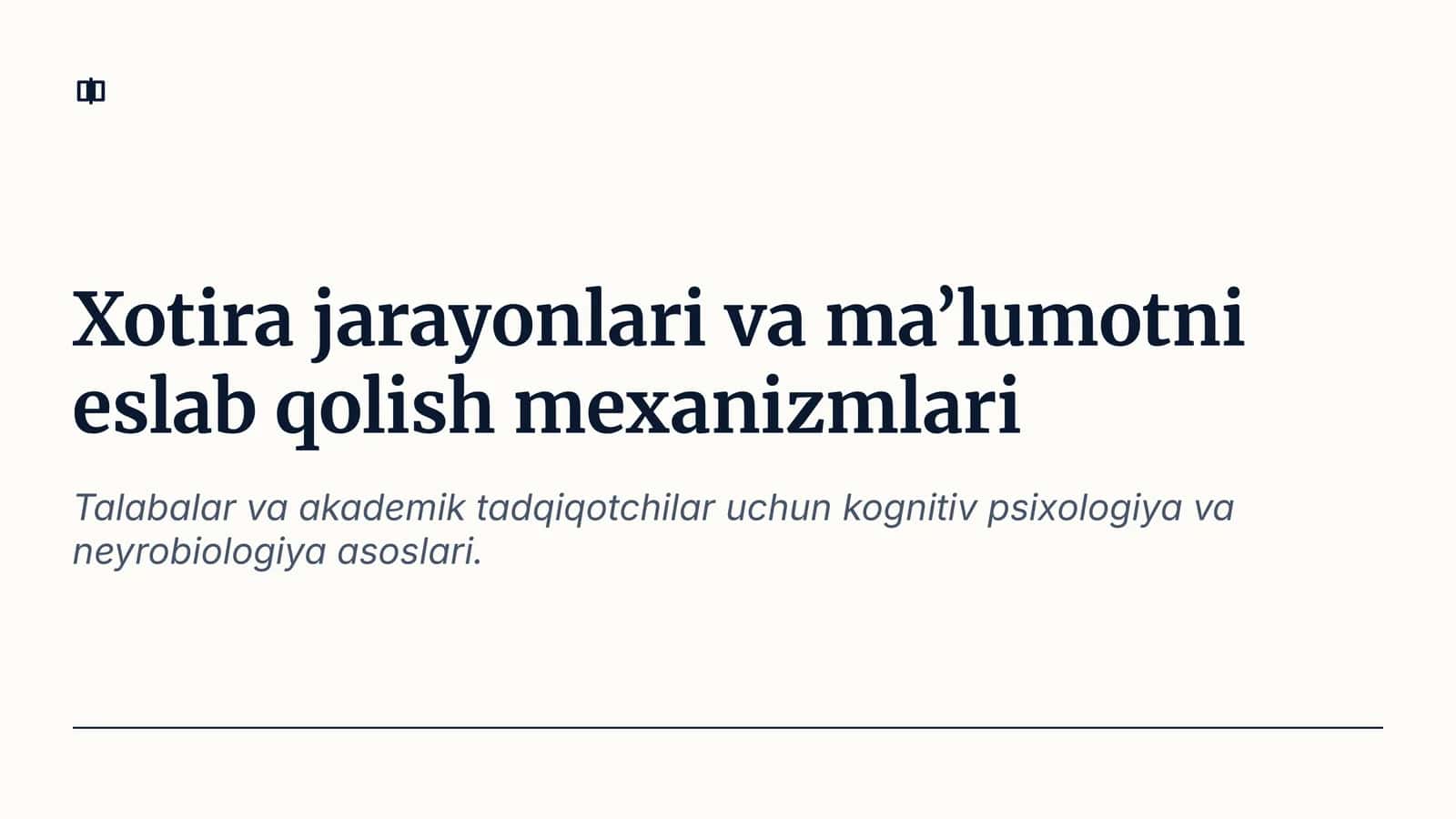 Xotira jarayonlari va ma'lumotni eslab qolish mexanizmlari | 15 slayd