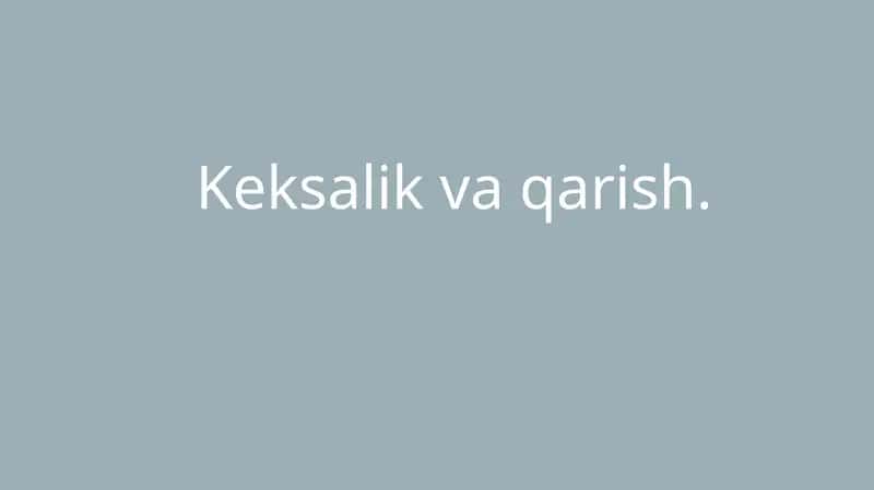 Keksalik va qarish