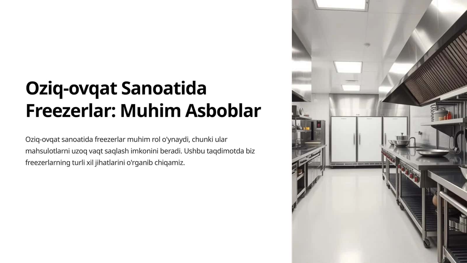 Oziq-ovqat Sanoatida Freezerlar Muhim Asboblar