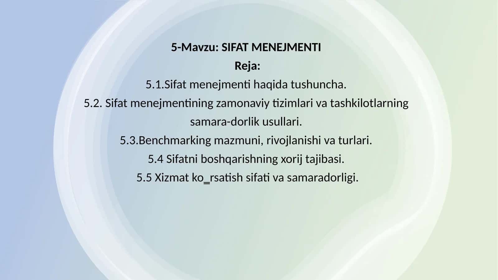 SIFAT MENEJMENTI