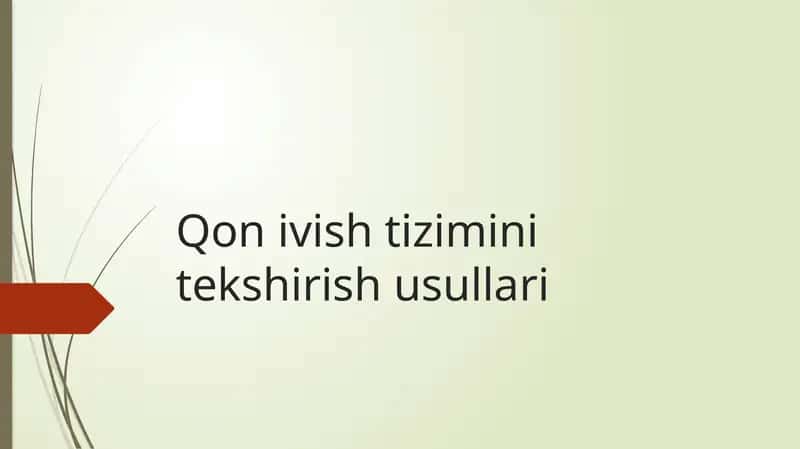 Qonivishtiziminitekshirishusullari