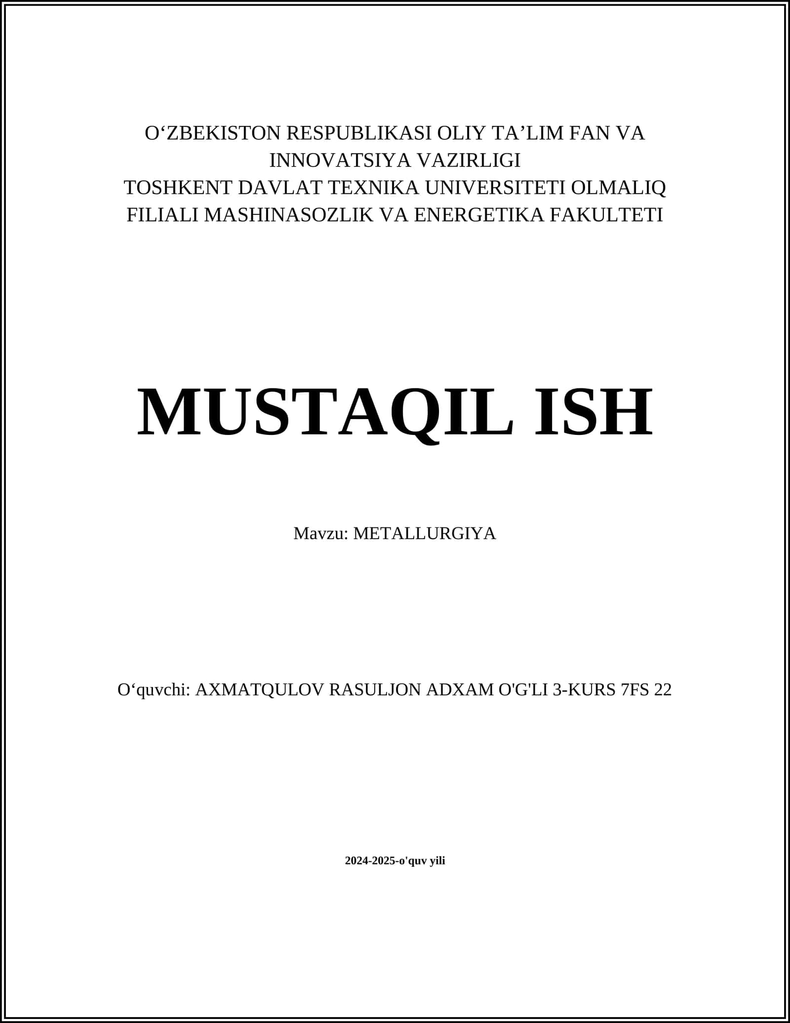 METALLURGIYA