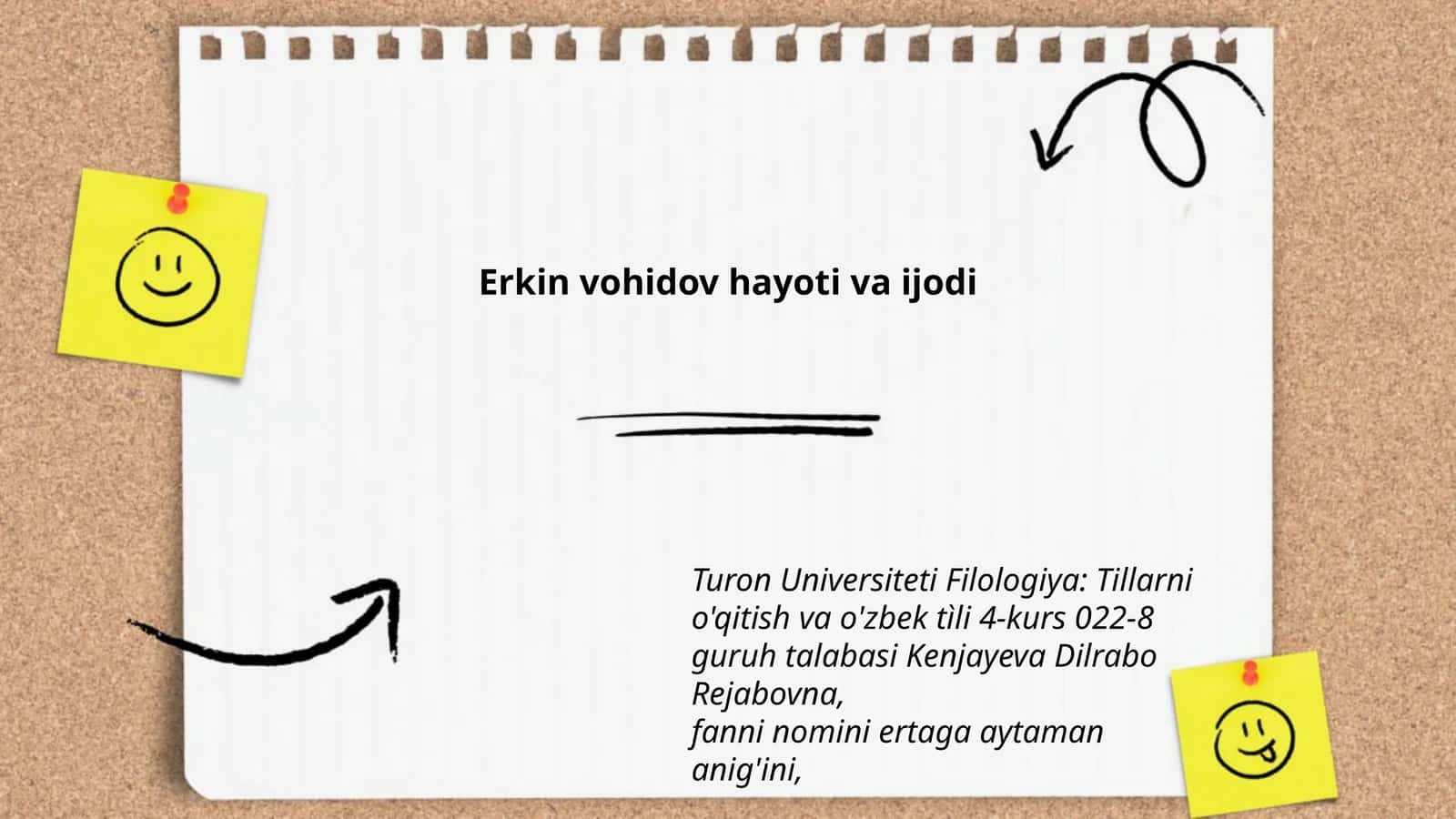 Erkin vohidov hayoti va ijodi