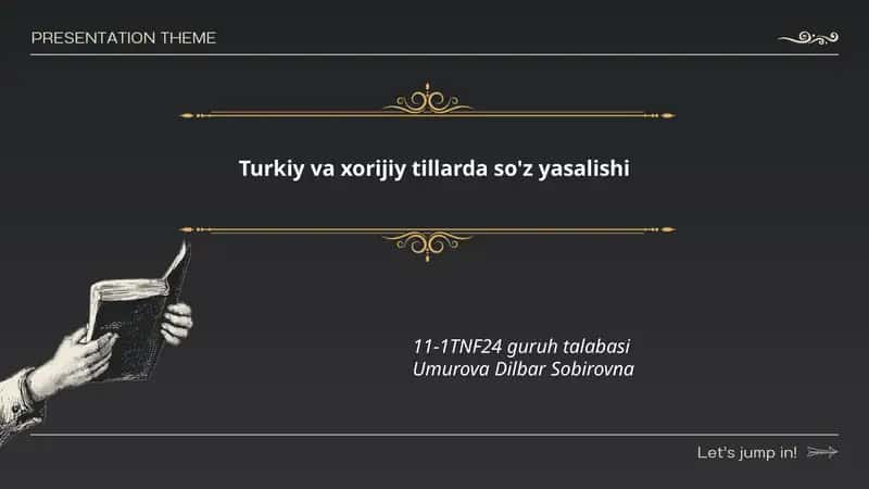 So'z yasalishi asoslari turk tilida