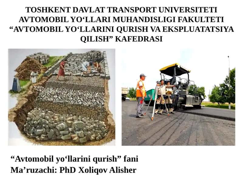 Avtomobilyo' llarini qurish