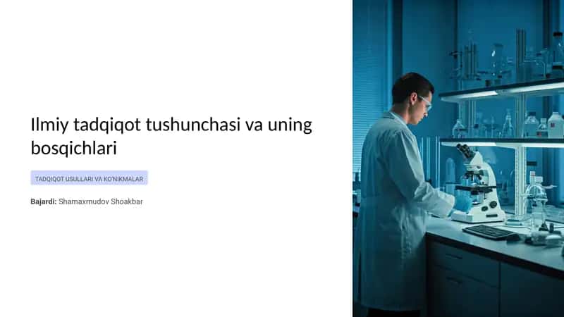 Ilmiy tadqiqot tushunchasi va uning bosqichlari