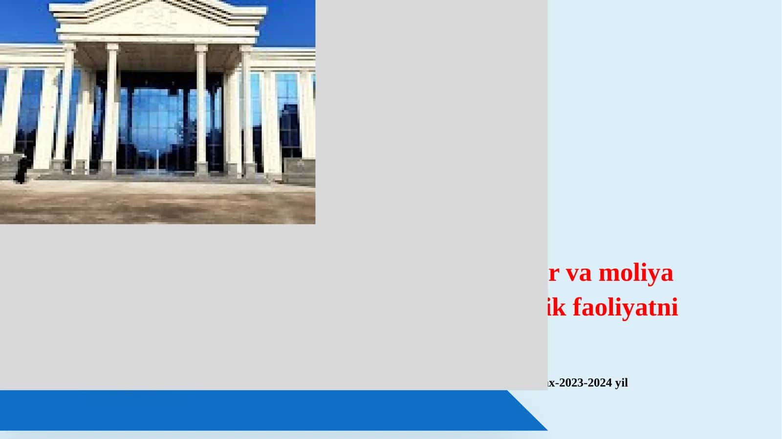 Tovar va moliya bozorlari da monopoliistik faoliyatni cheklash