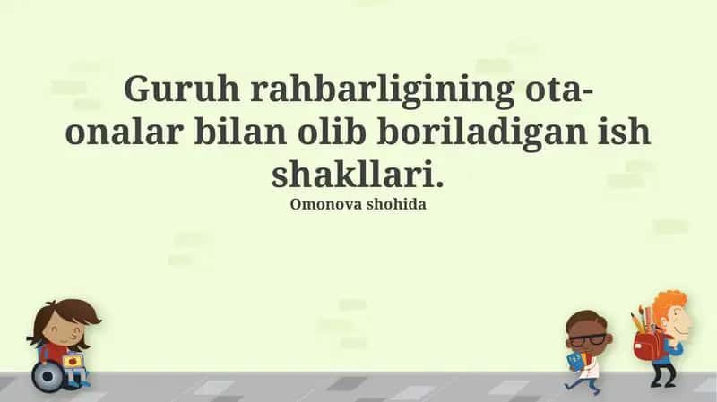 Ota-onalarni jalb qilishning innovatsion yo‘llari