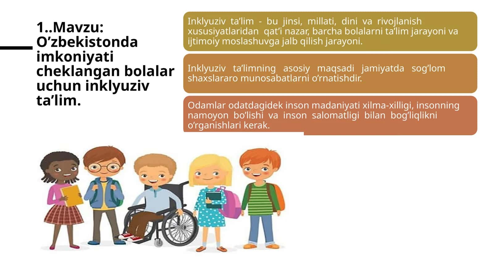 O’zbekistonda imkoniyati cheklangan bolalar uchun inklyuziv ta’lim