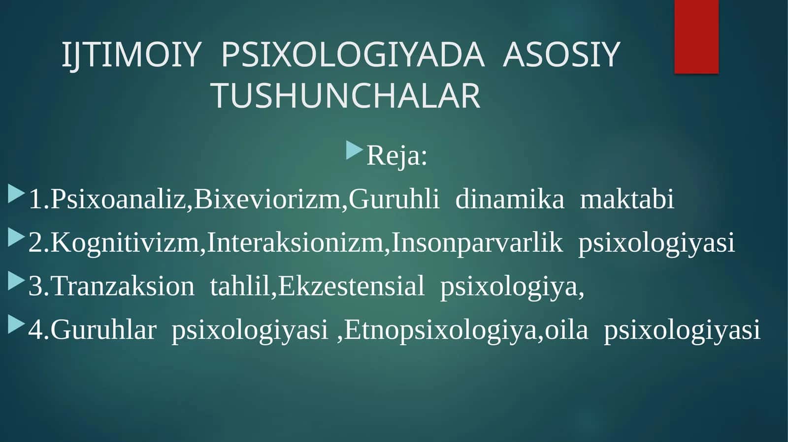 IJTIMOIY PSIXOLOGIYADA ASOSIY TUSHUNCHALAR