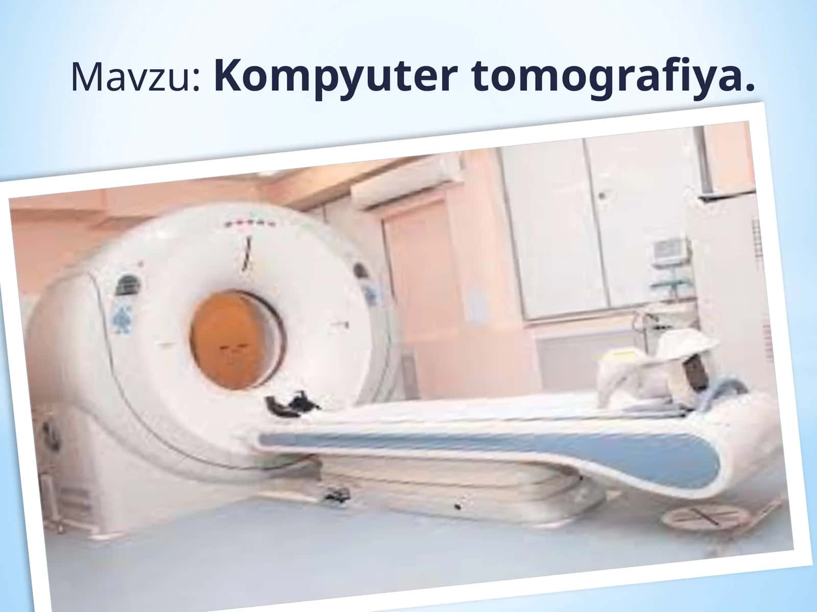Kompyuter tomografiya