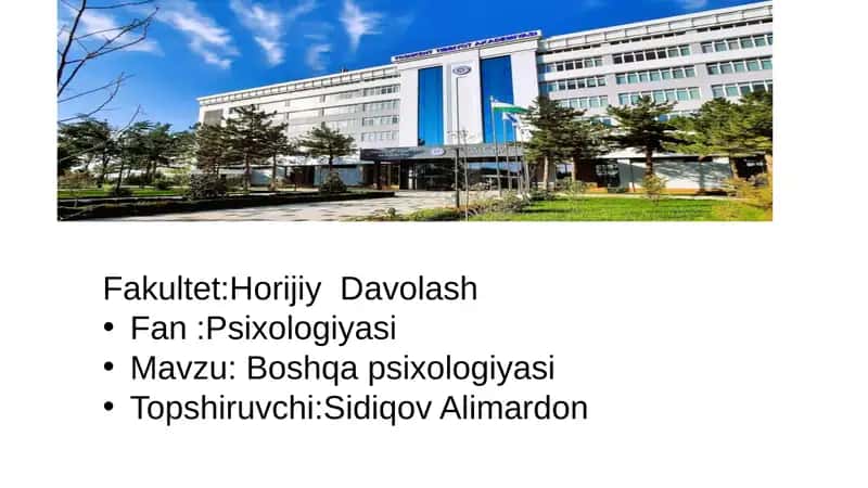 Boshqa Psixologiyasining Mohiyati