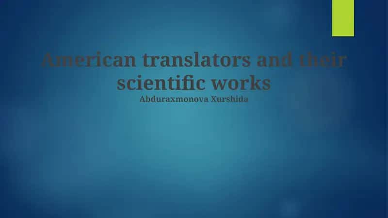 A History of Scientific Translation in America