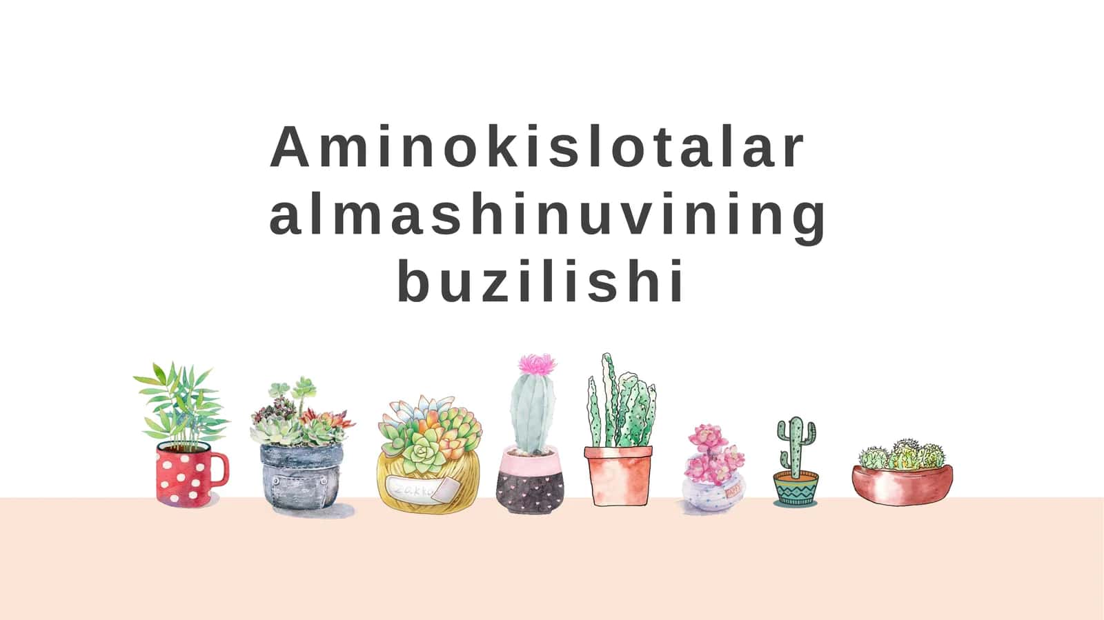 Aminokislotalar almashinuvining buzilishi