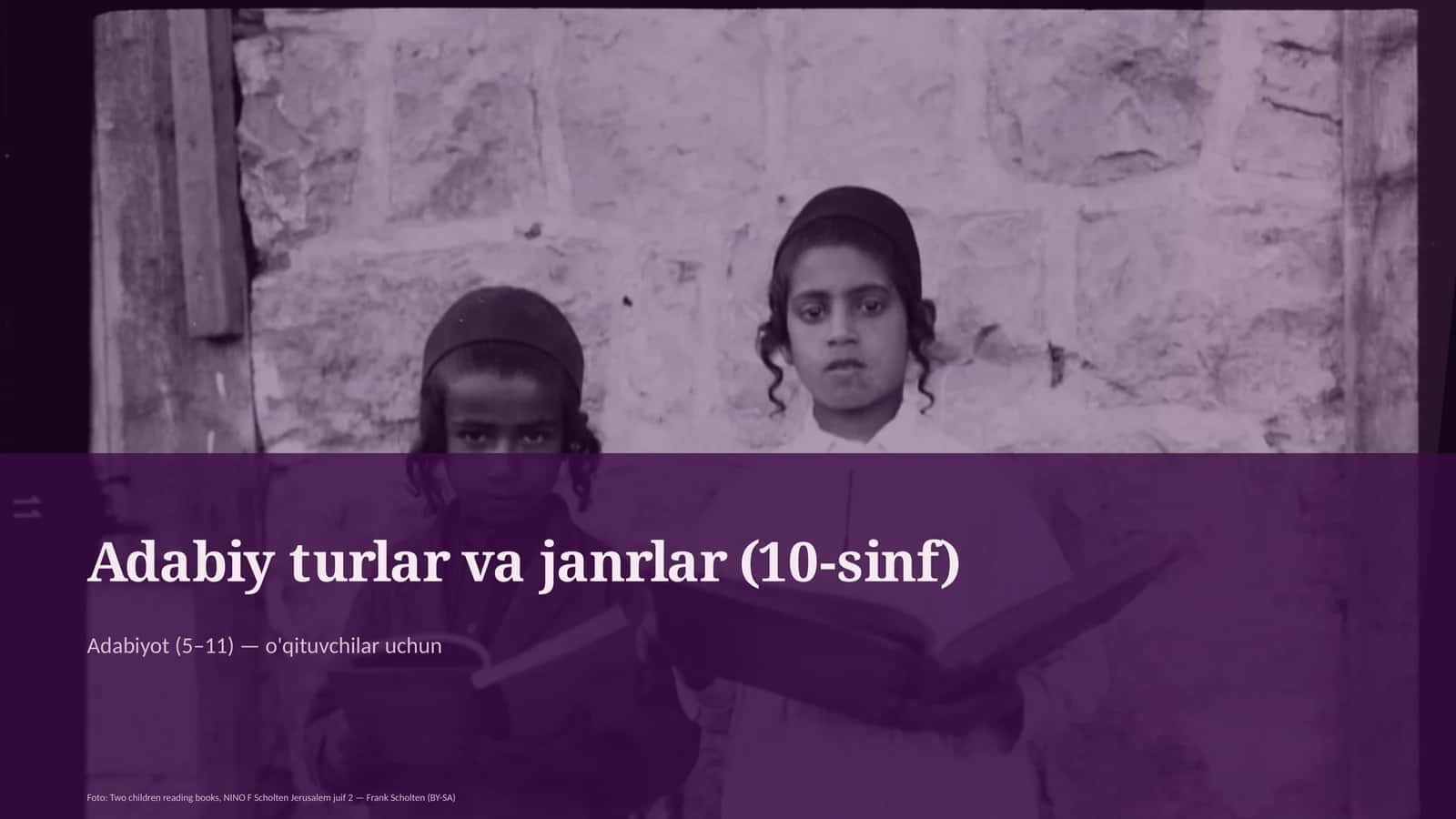 Adabiy turlar va janrlar (10-sinf)
