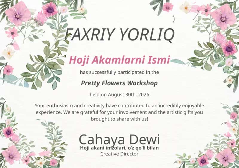 Faxriy yorliq shablon PowerPoint