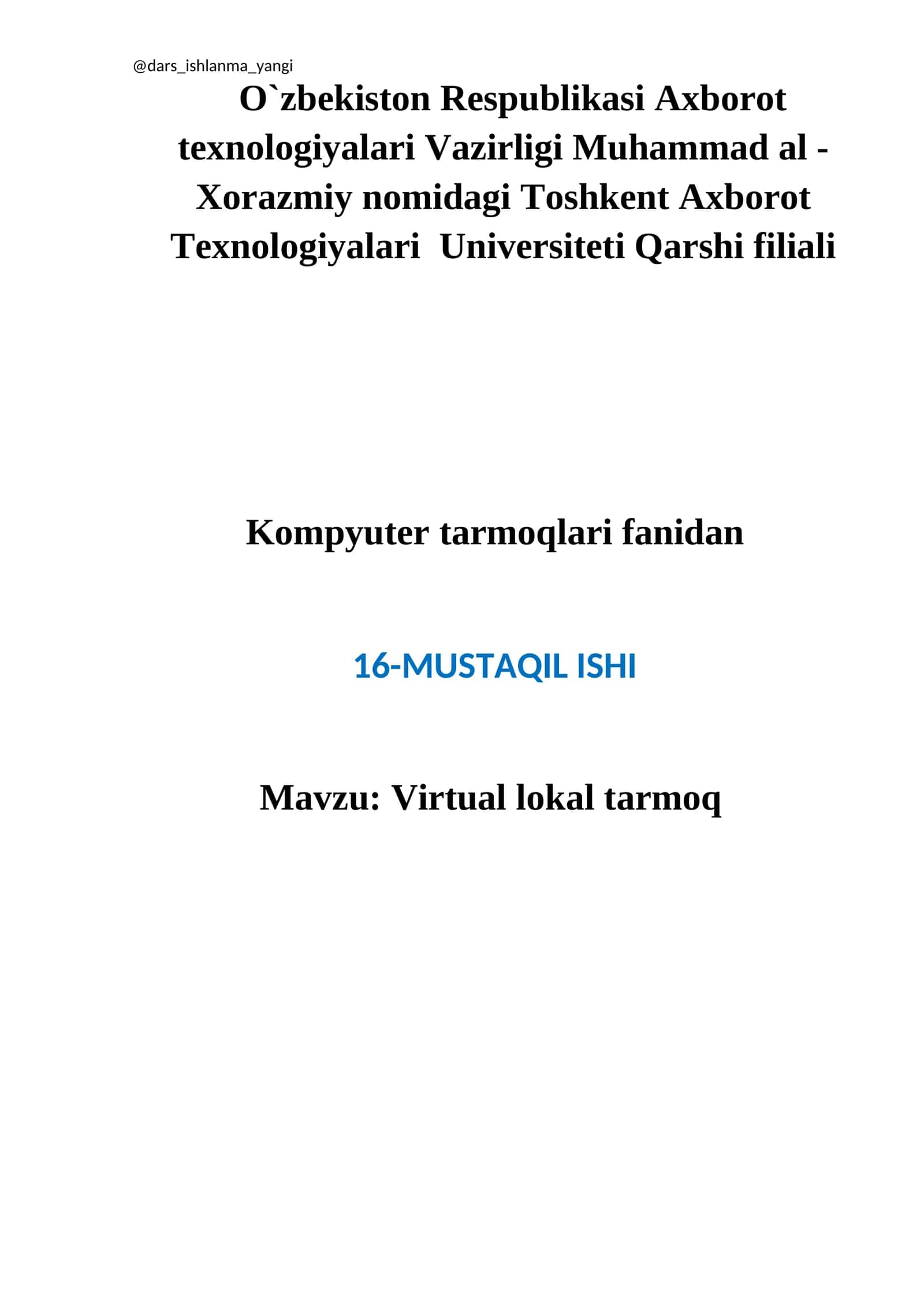 Virtual lokal tarmoq
