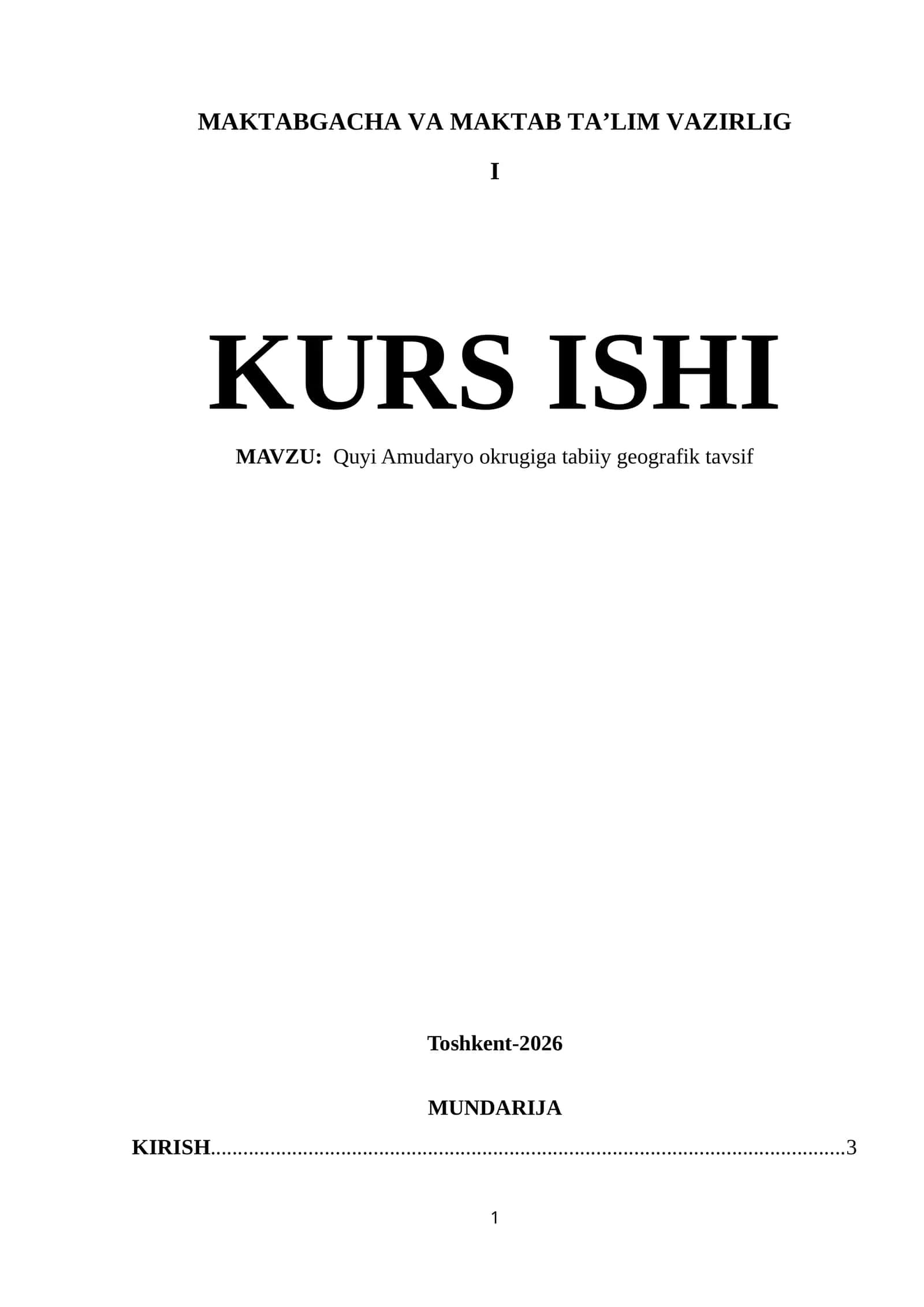 Quyi Amudaryo okrugiga tabiiy geografik tavsif