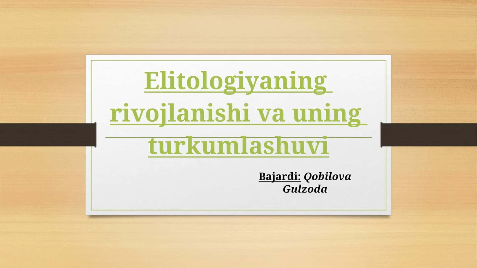 Elitologiyaning rivojlanishi va uning turkumlashuvi