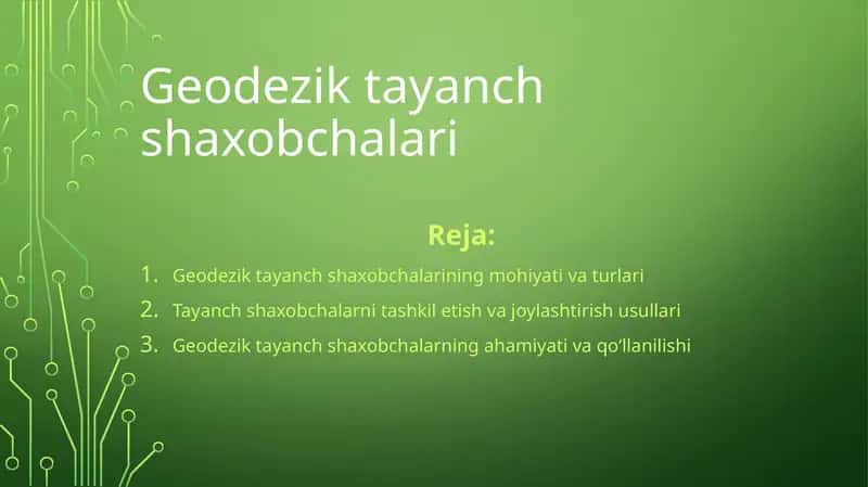 Geodezik tayanch shaxobchalari