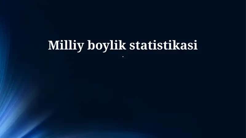 Milliy boylik statistikasi