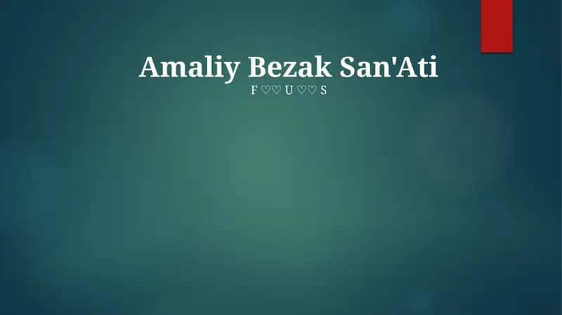 Amaliy Bezak San'Ati