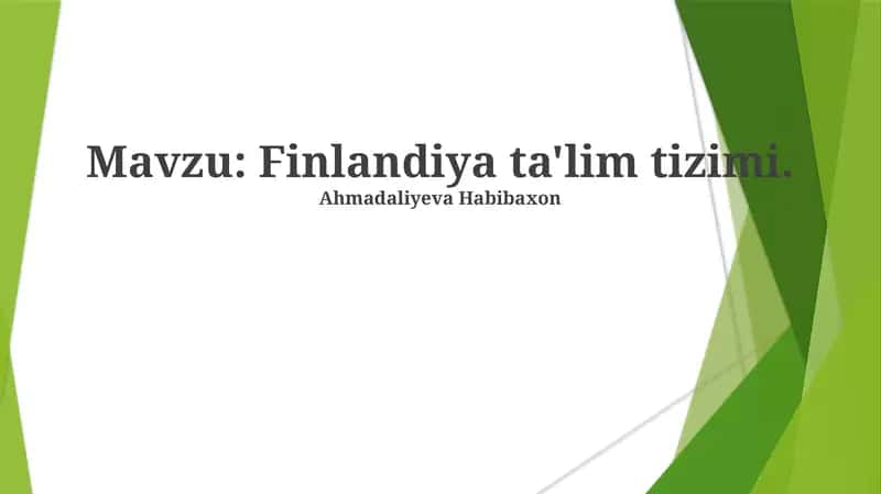 Finlandiya ta'lim tizimi