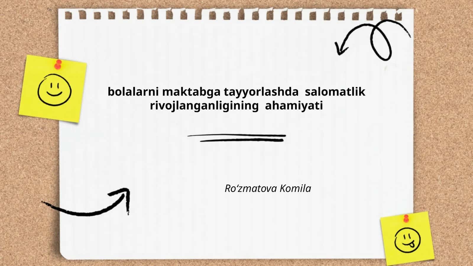 Jismoniy salomatlik va maktabga moslashish