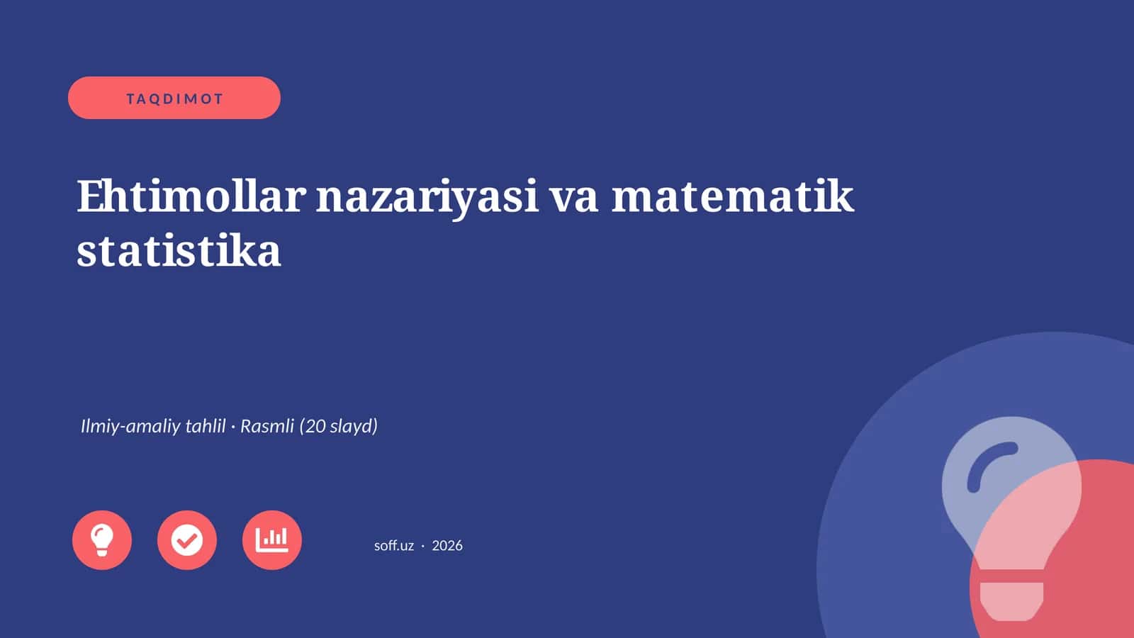 Ehtimollar nazariyasi va matematik statistika