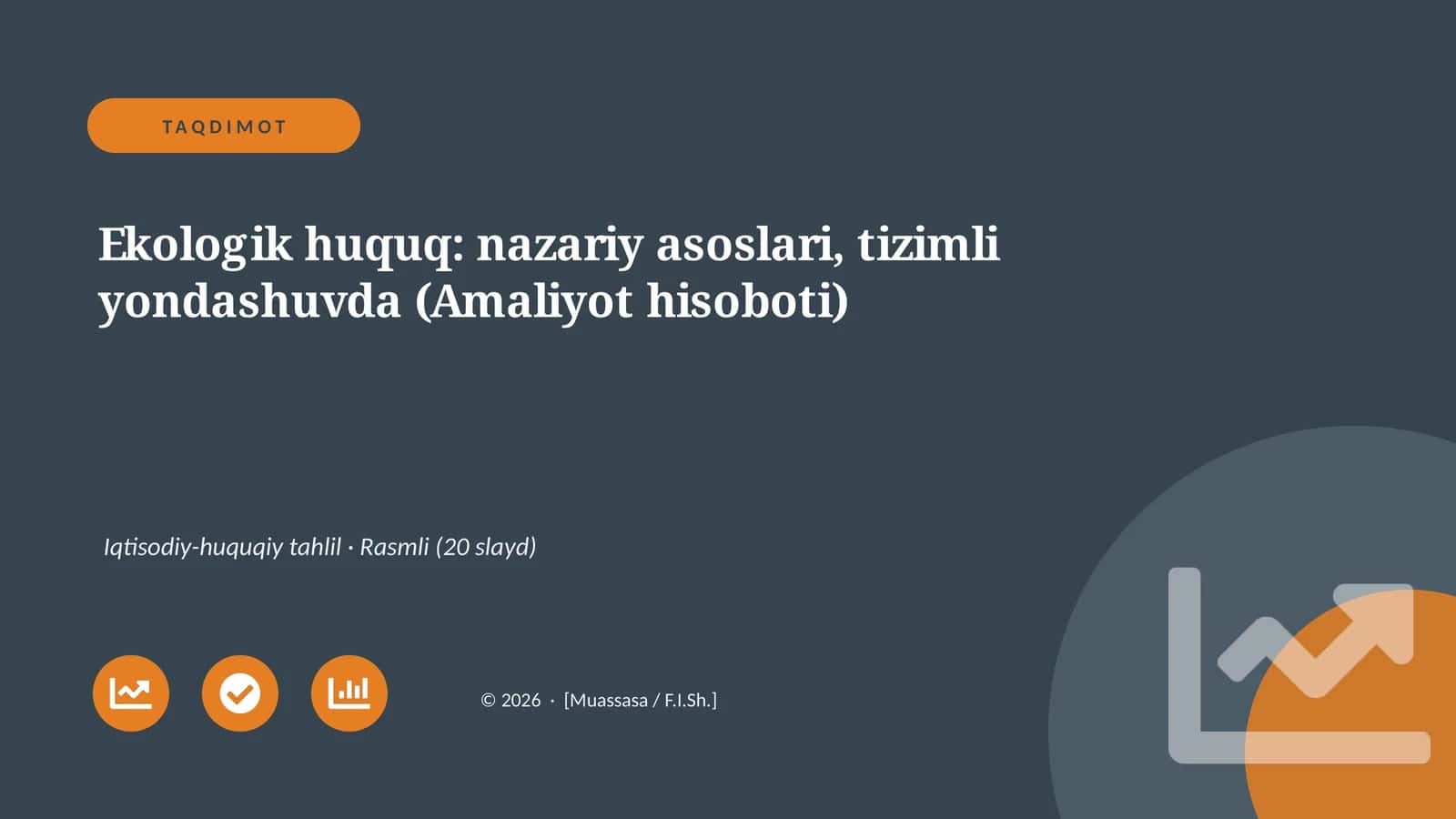 Ekologik huquq: nazariy asoslari, tizimli yondashuvda (Amaliyot hisoboti)