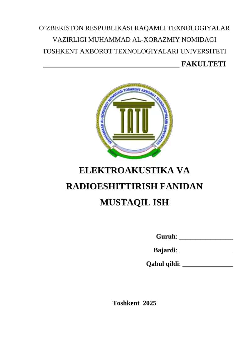 Signallar va halaqitlar. Signal buzilishlarining yo'l qo'yilgan me'yorlari